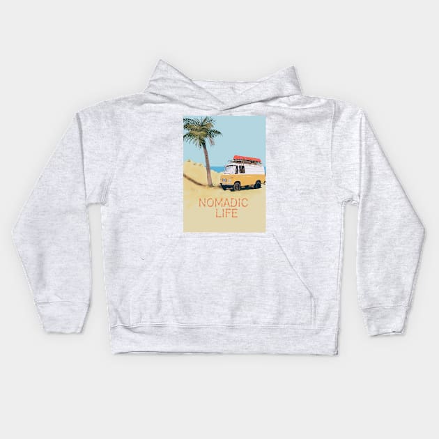 Nomadic life Kids Hoodie by Stufnthat